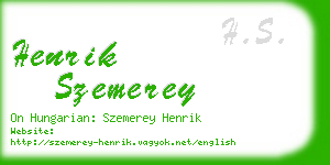 henrik szemerey business card